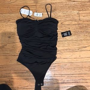 Express black body suit
